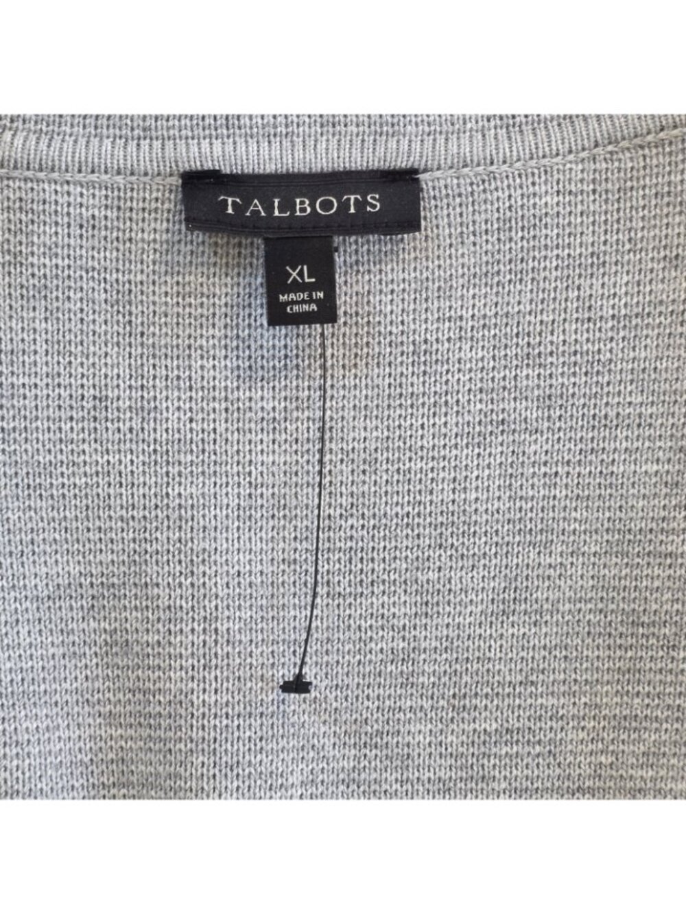 Talbots Women XL Grey Knit Sweater Blazer Coatigan Single Button Pocket Cardigan - Picture 4 of 16